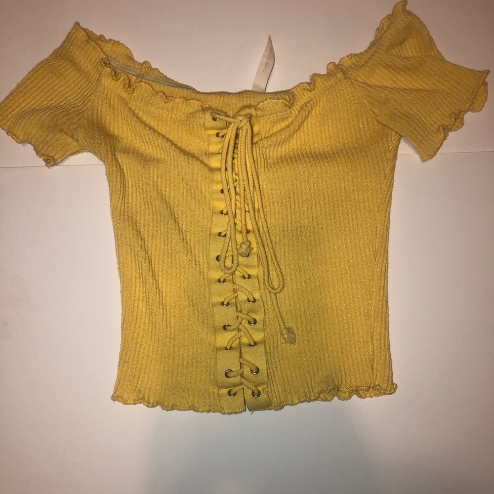 Yellow Off Shoulder Blouse